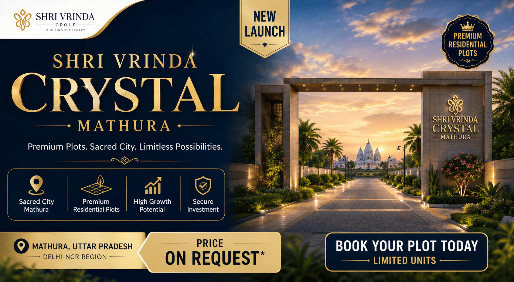 Shri Vrinda Crystal Mathura - Premium Residential Plots