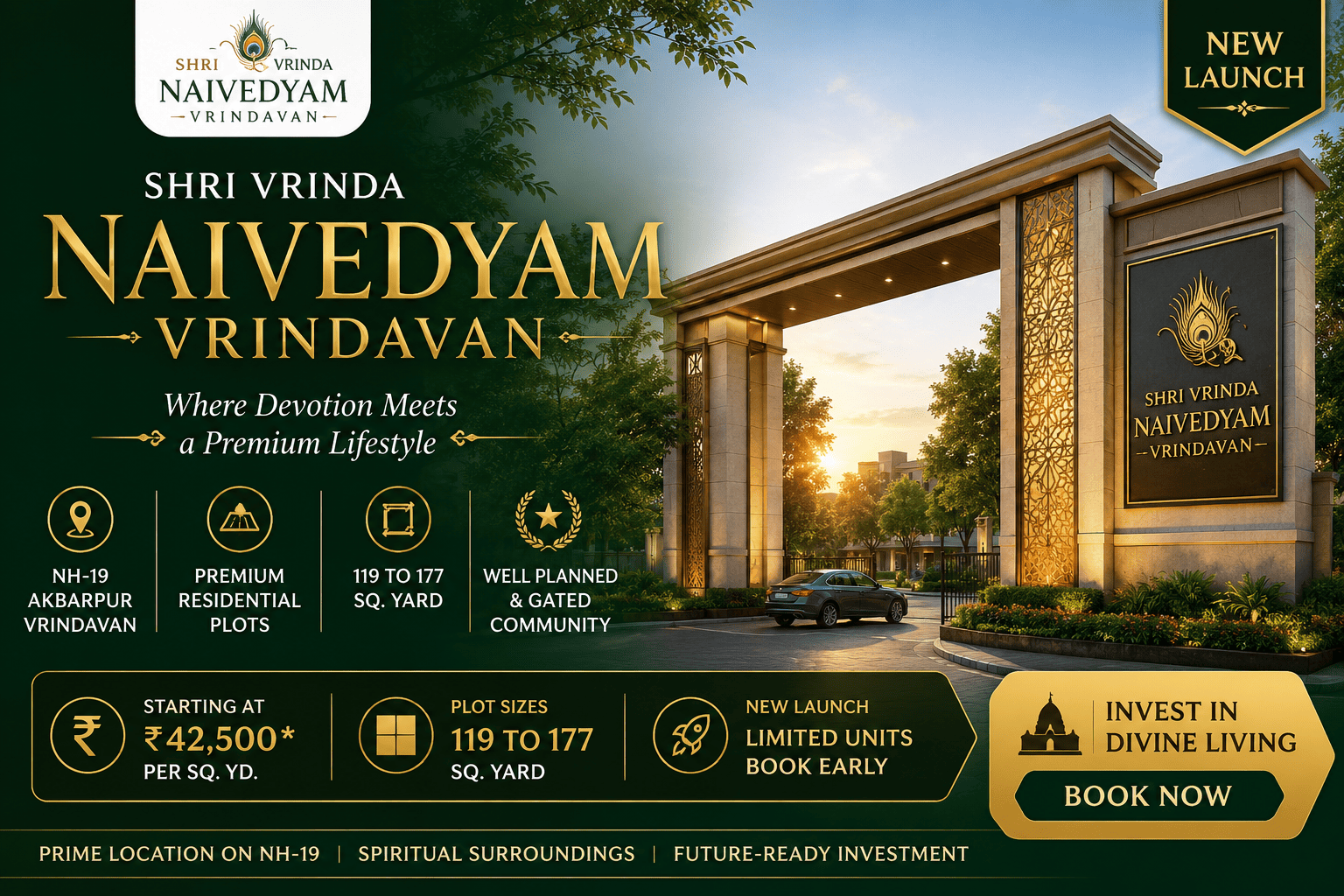 Shri Vrinda Naivedyam Vrindavan - Premium Residential Plots