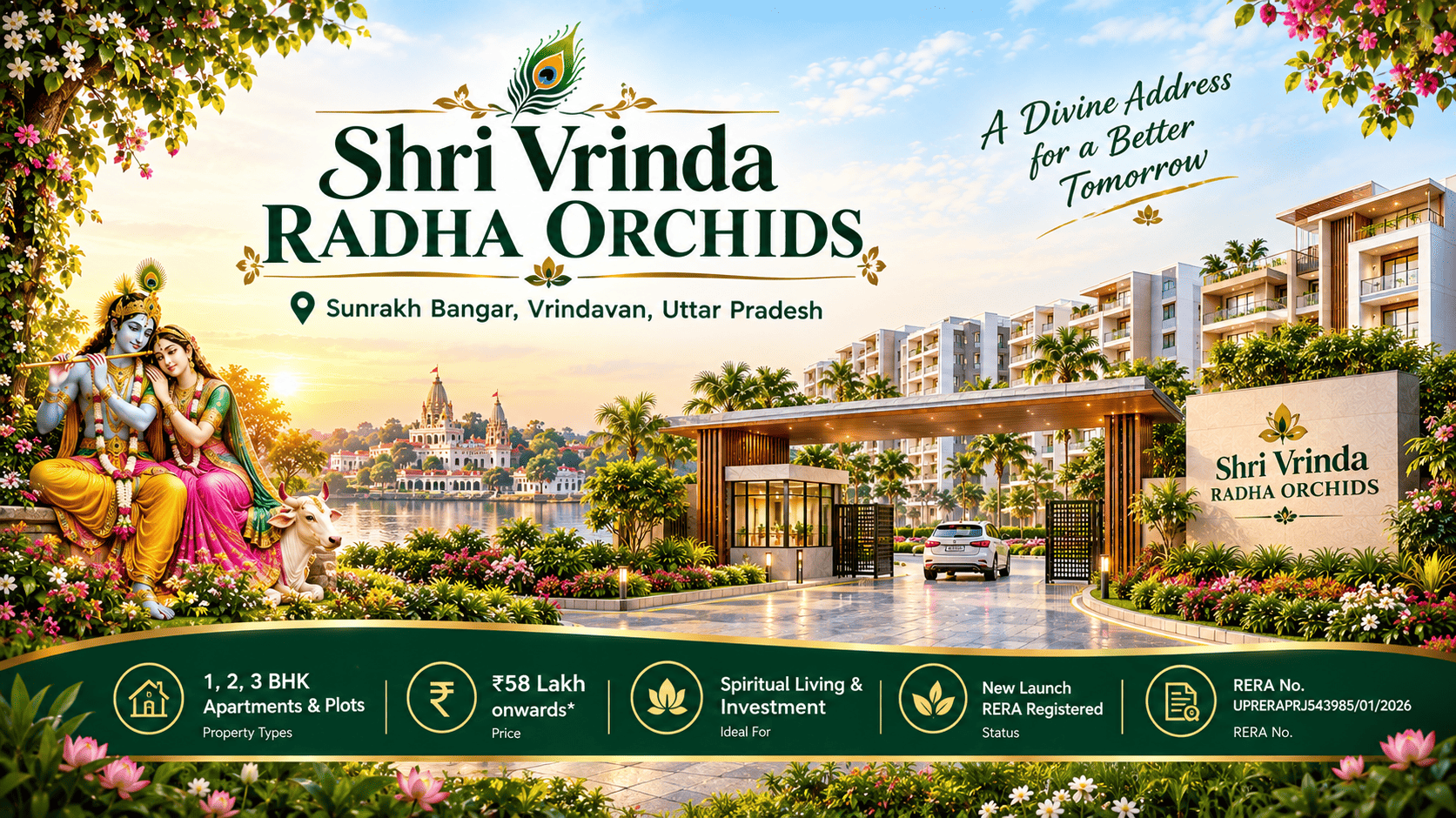 Shri Vrinda Radha Orchids - 1, 2, 3 BHK Apartments & Plots