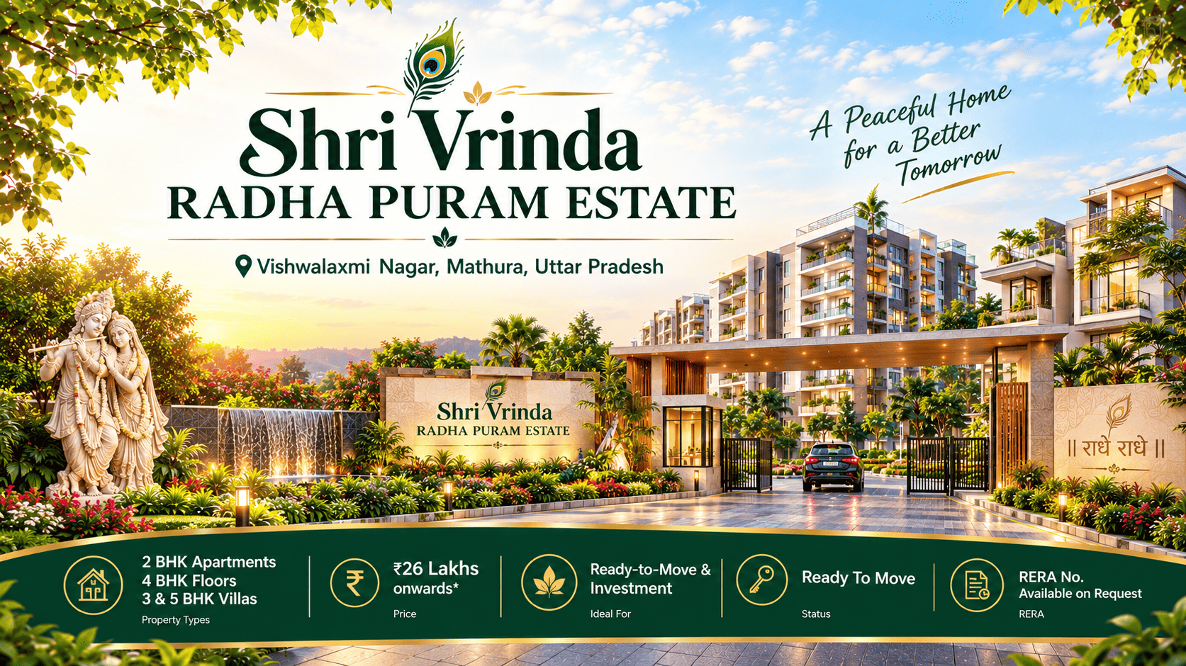 Shri Vrinda  Radha Puram Estate - Ready to Move Apartments & Villas